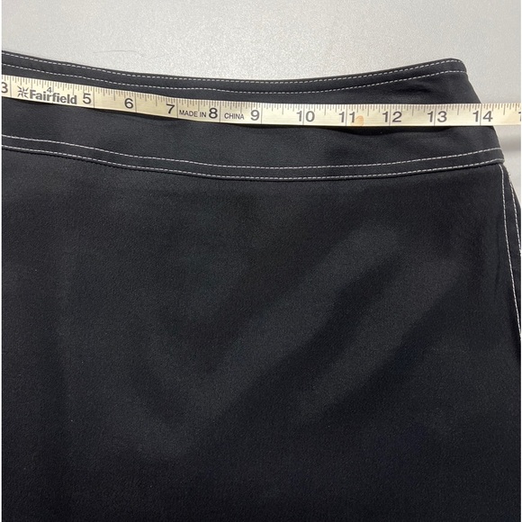 Vintage Cache Black Soft Zip Mini Skirt Size 4 Polyester Spandex Made In USA EUC - Picture 3 of 7